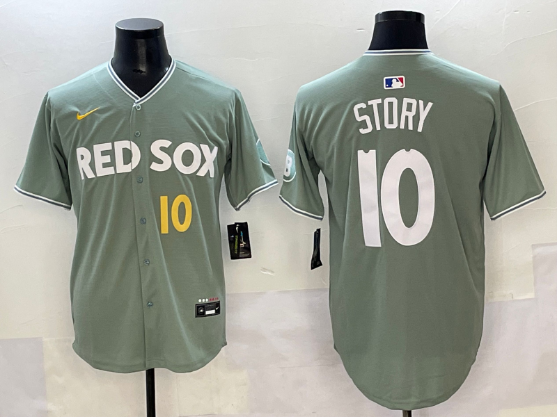 Men's Boston Red Sox Trevor Story #10 Gray 2025 City Connect Limited Jersey